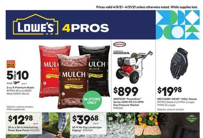Lowe's Weekly Ad Flyer April 8 to April 21
