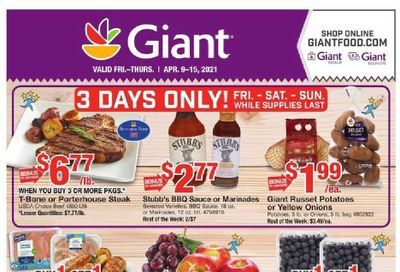 Giant Food Weekly Ad Flyer April 9 to April 15