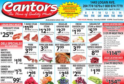 Cantor's Meats Flyer April 8 to 14