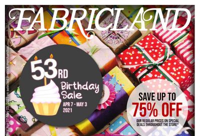 Fabricland (ON) Flyer April 7 to May 3