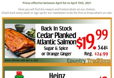 Country Traditions One-Shot Deals Flyer April 9 to 15