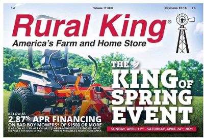 Rural King Weekly Ad Flyer April 11 to April 24