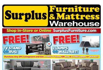 Surplus Furniture & Mattress Warehouse (Winnipeg) Flyer April 12 to May 2