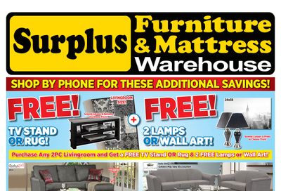 Surplus Furniture & Mattress Warehouse (St. Catharines) Flyer April 12 to May 2