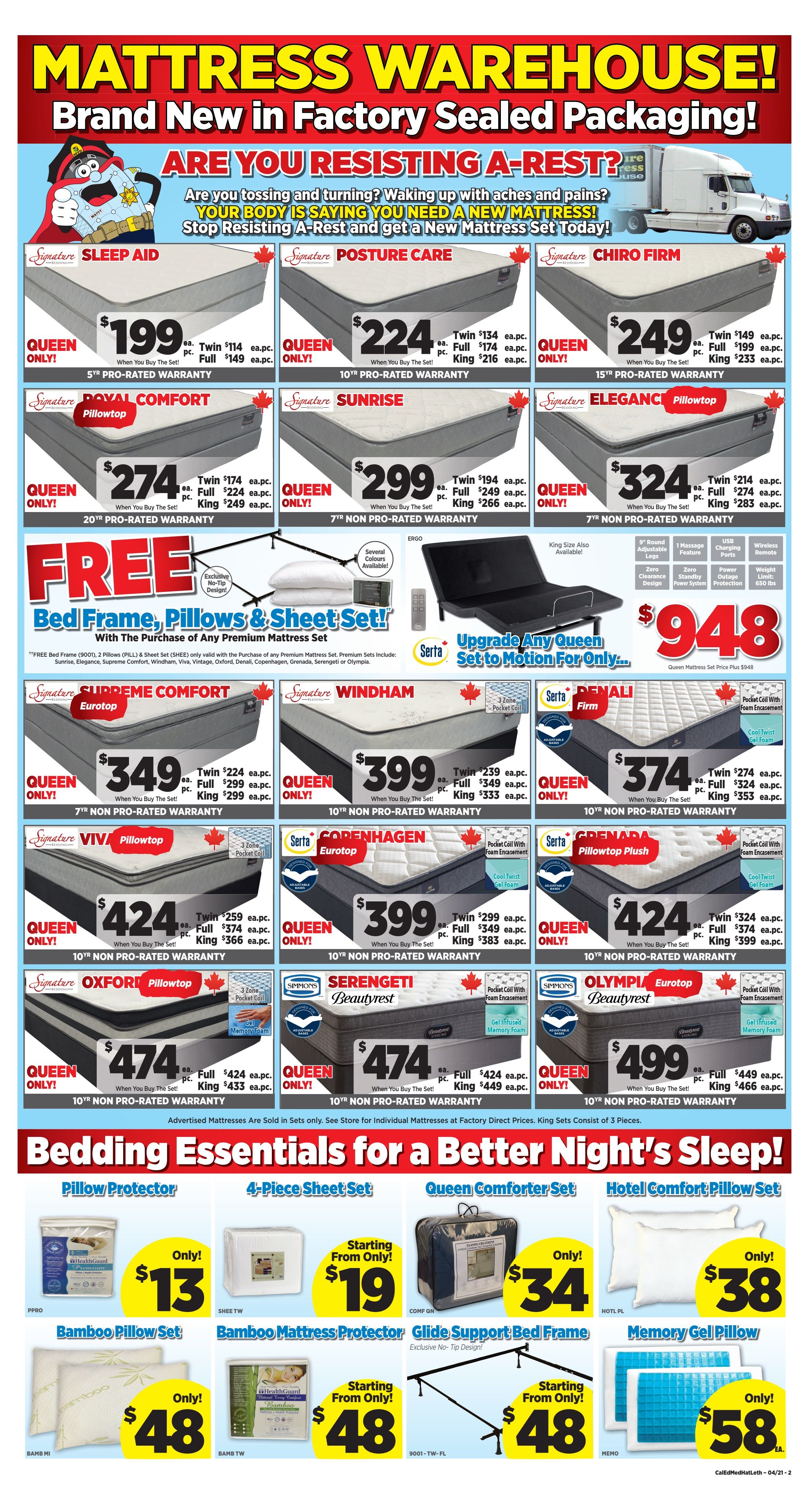 Surplus Furniture & Mattress Warehouse (Medicine Hat) Flyer April 12 to May 2