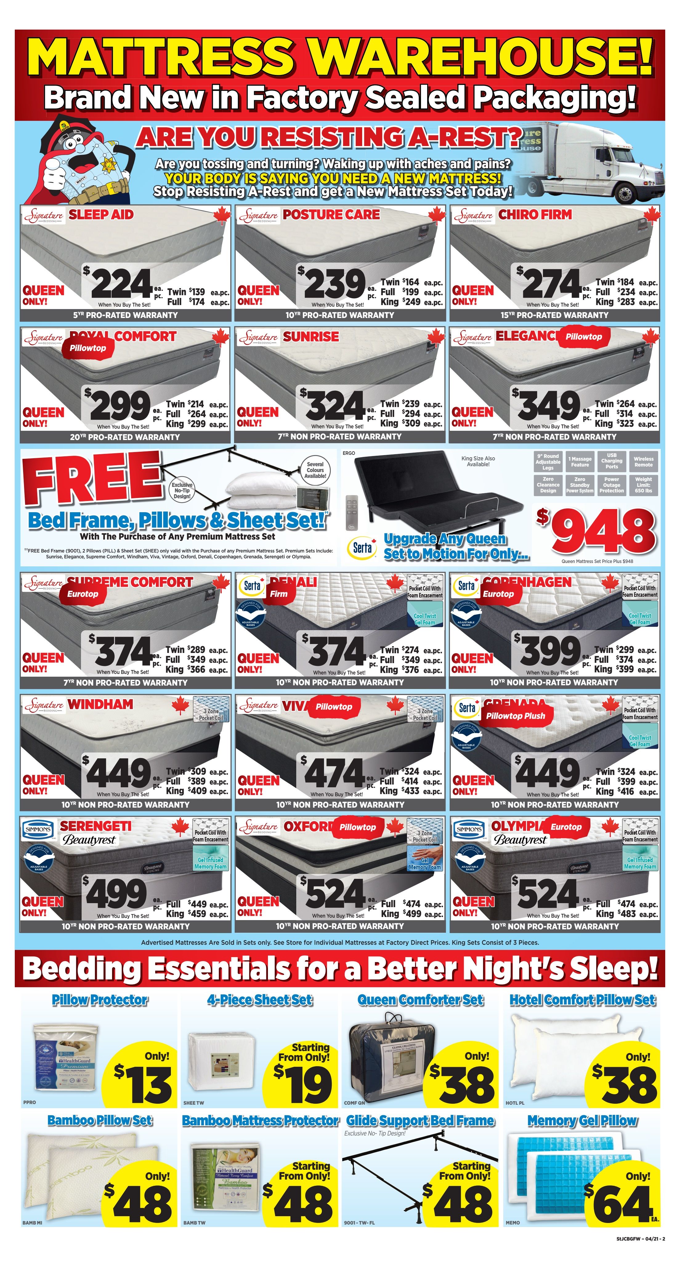 Surplus Furniture & Mattress Warehouse (Grand Falls Windsor) Flyer April 12 to May 2