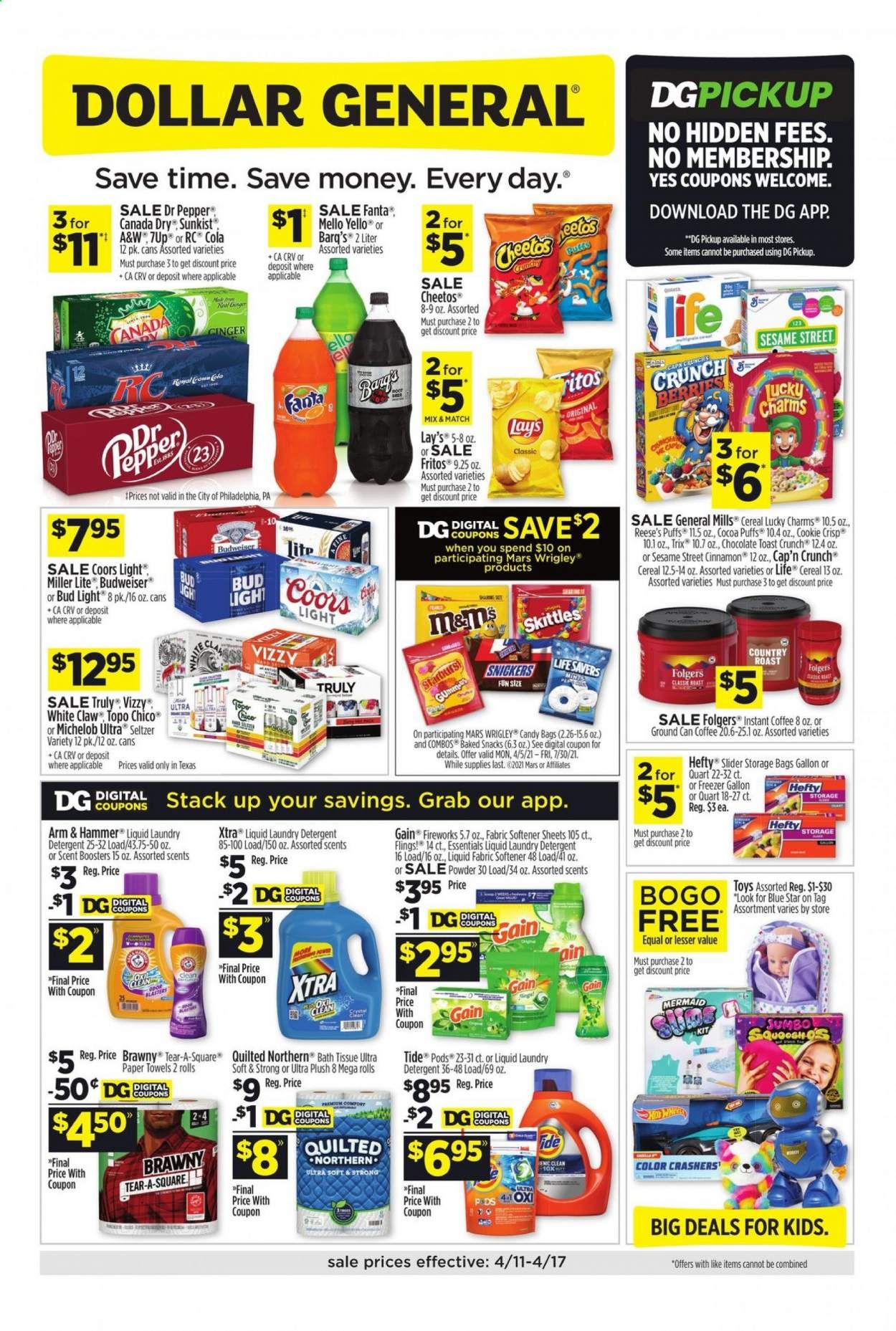Dollar General (MI, TX) Weekly Ad Flyer April 11 to April 17