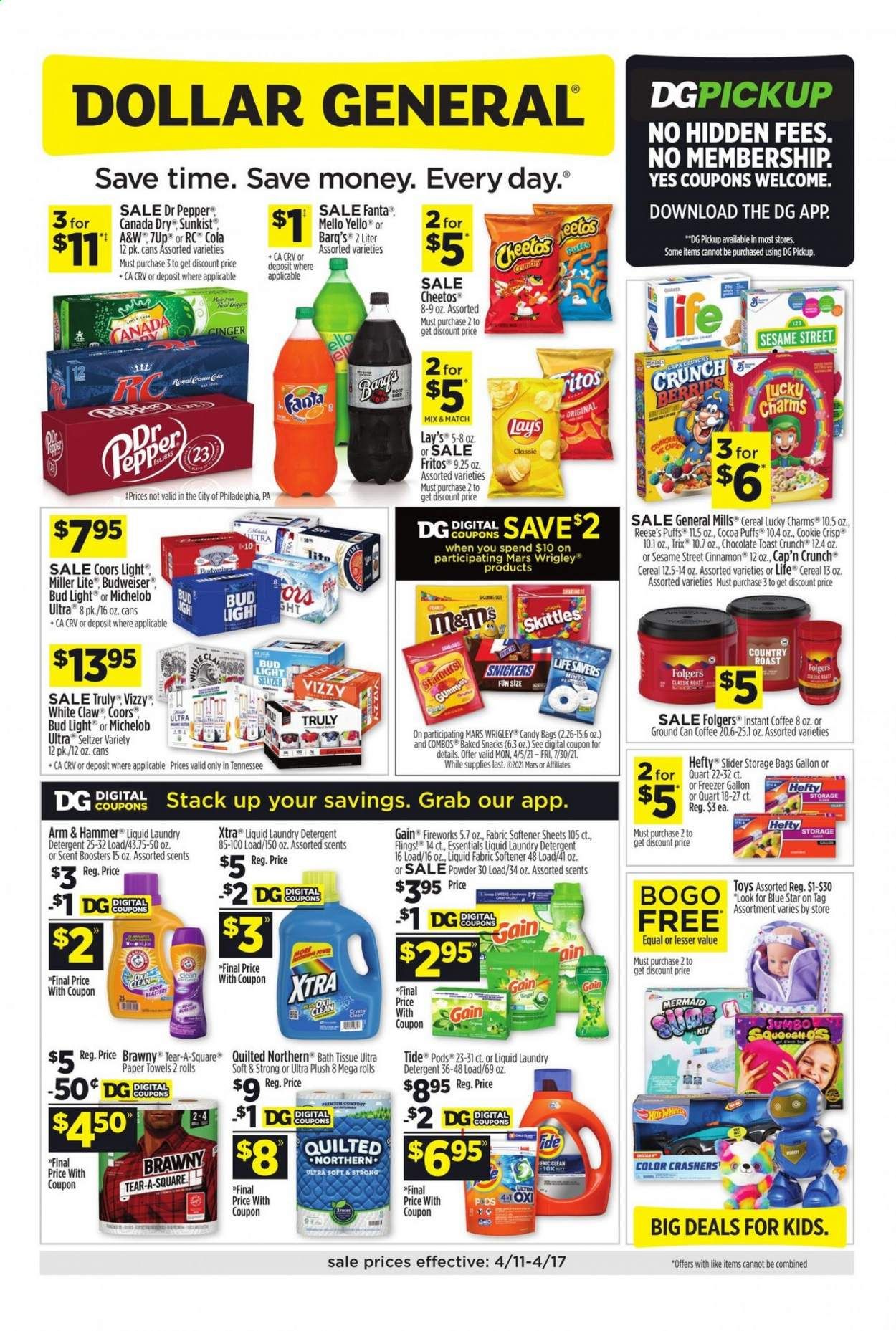 Dollar General (TN) Weekly Ad Flyer April 11 to April 17