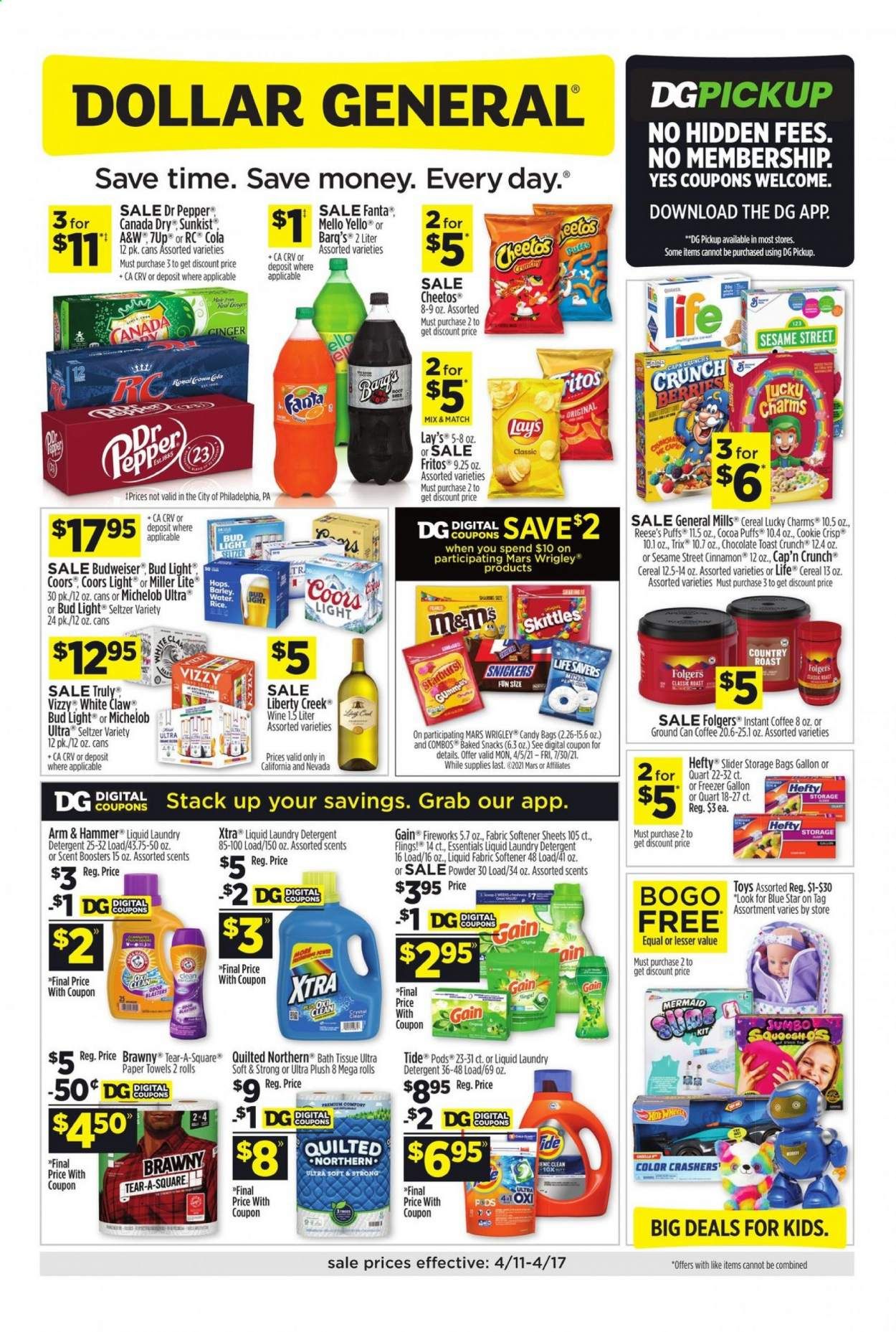 Dollar General (CA, NV) Weekly Ad Flyer April 11 to April 17