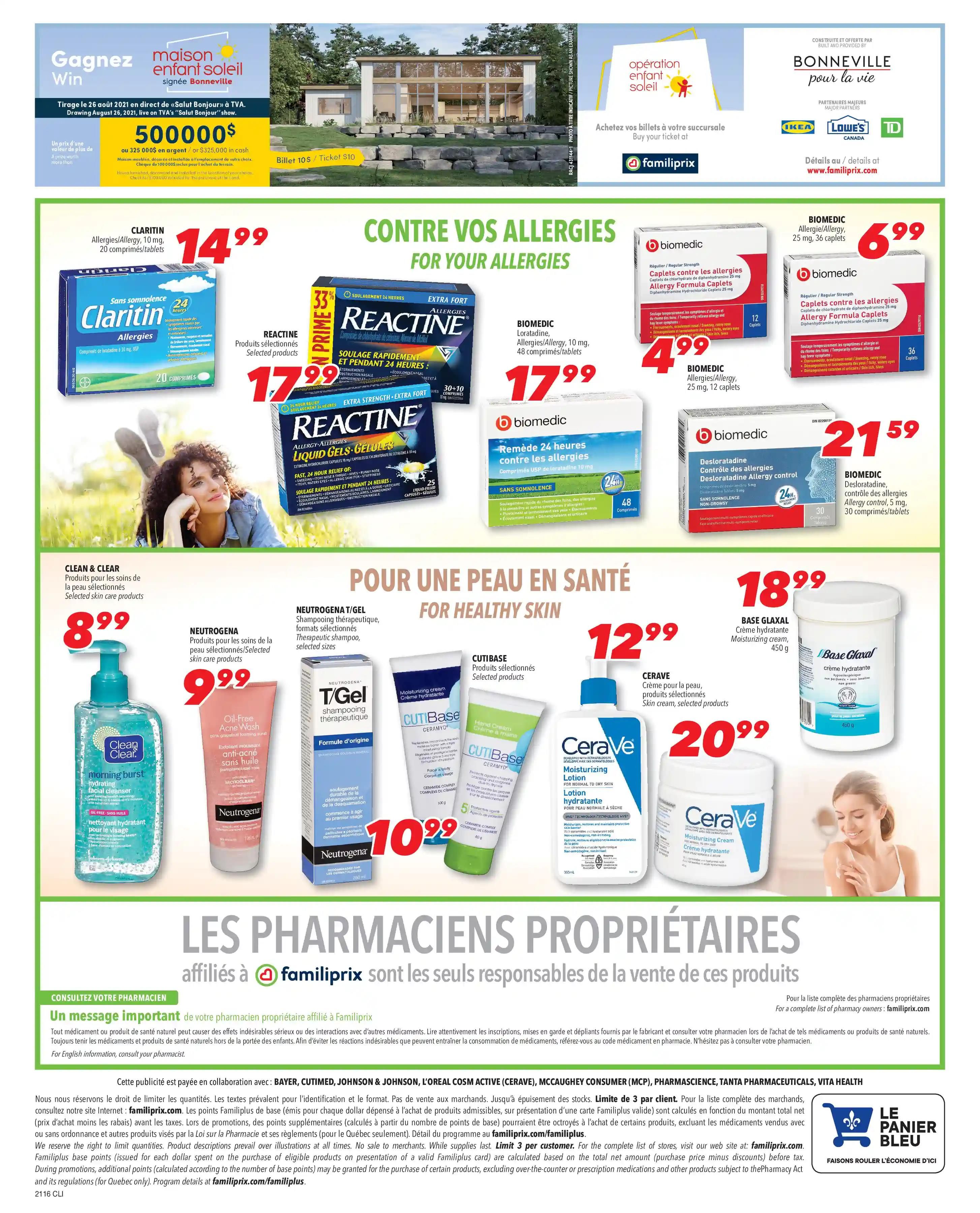 Familiprix Clinique Flyer April 15 to 21