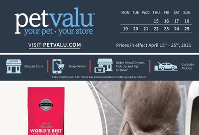 Pet Valu Flyer April 15 to 25