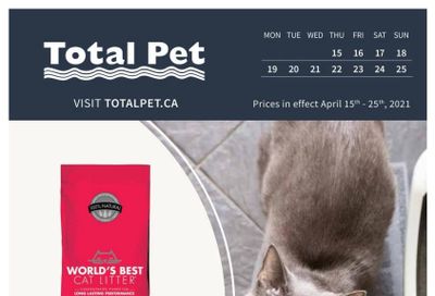 Total Pet Flyer April 15 to 25