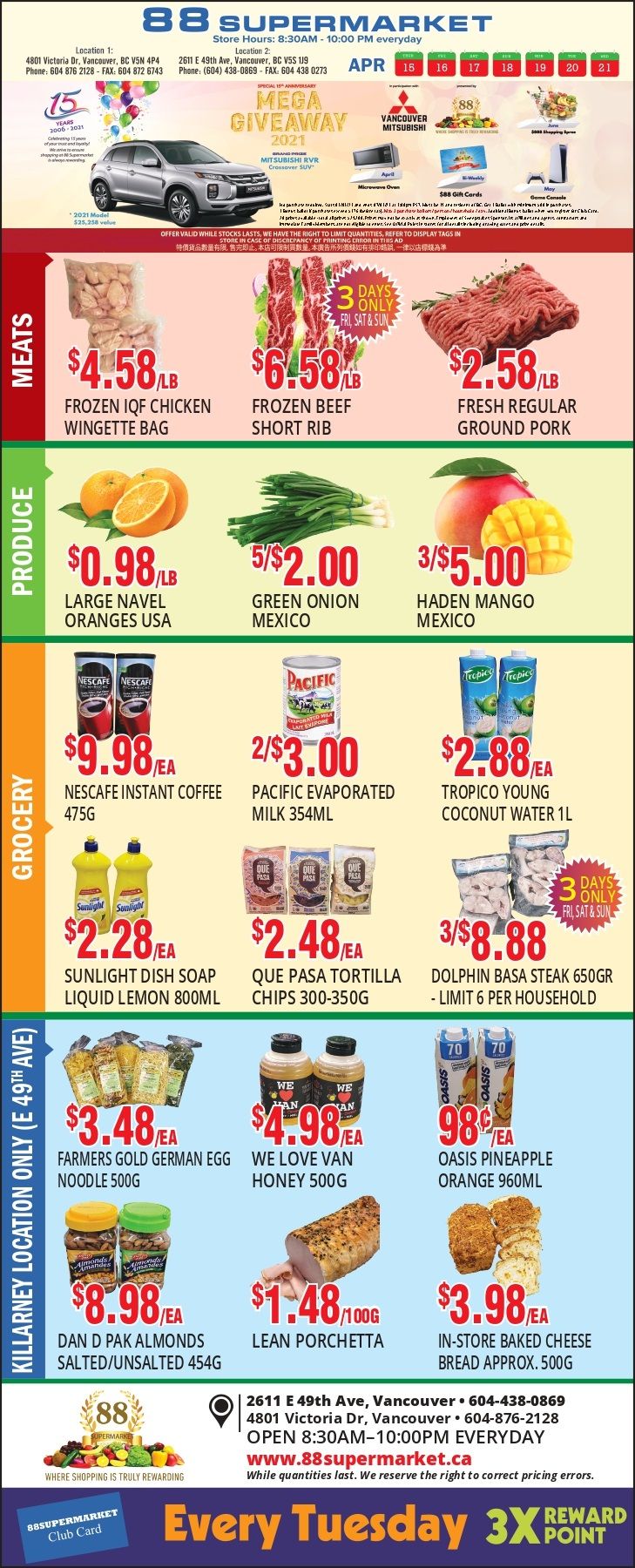 88 Supermarket Flyer April 15 to 21