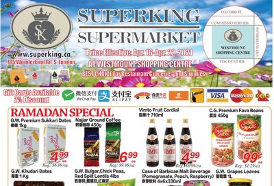 Superking Supermarket (London) Flyer April 16 to 22