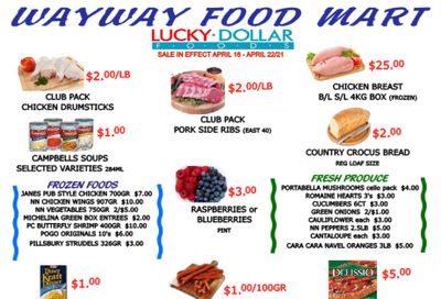 WayWay Food Mart Flyer April 16 to 22