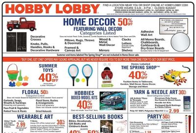Hobby Lobby Weekly Ad Flyer April 18 to April 24