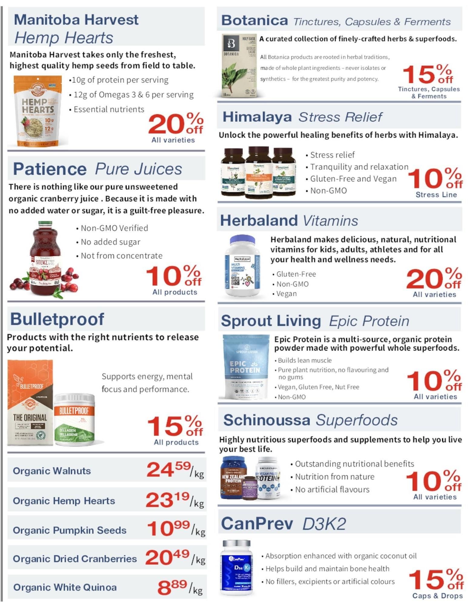 Noah's Natural Foods Flyer April 1 to 30