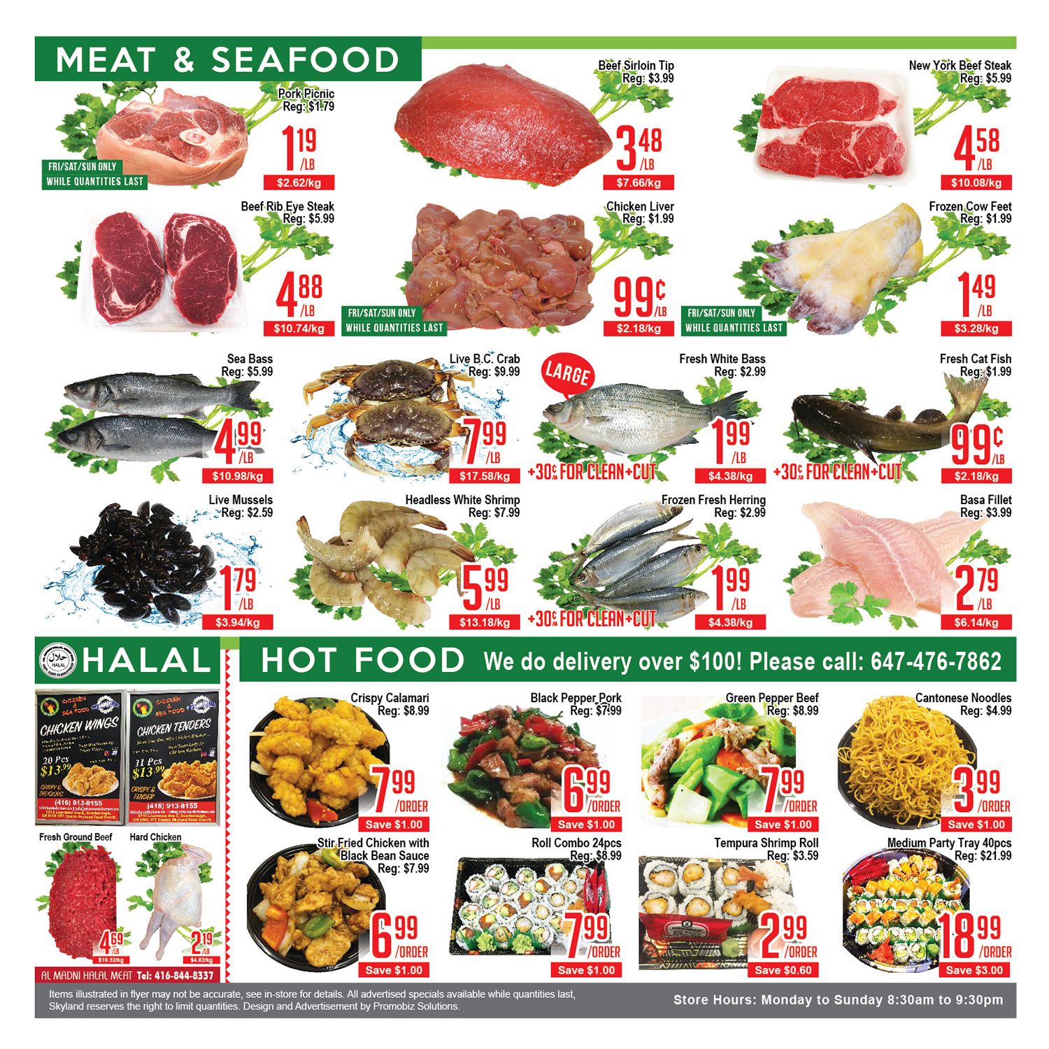 Skyland Food Mart Flyer October 18 to 24