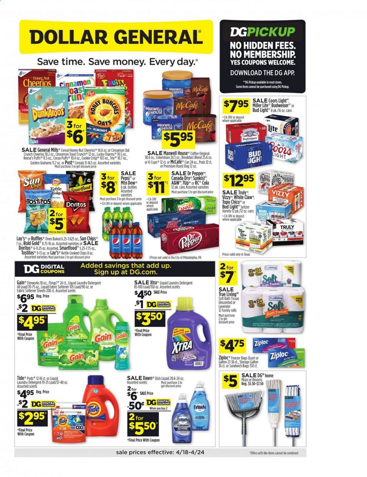 Dollar General (TX) Weekly Ad Flyer April 18 to April 24