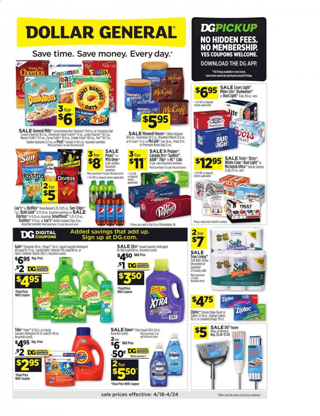 Dollar General (NC) Weekly Ad Flyer April 18 to April 24