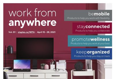Staples Work from Anywhere Flyer April 15 to 28