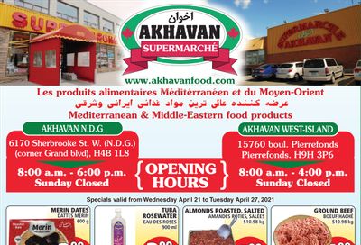 Akhavan Supermarche Flyer April 21 to 27