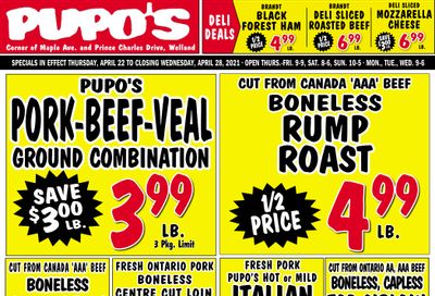 Pupo's Food Market Flyer April 22 to 28