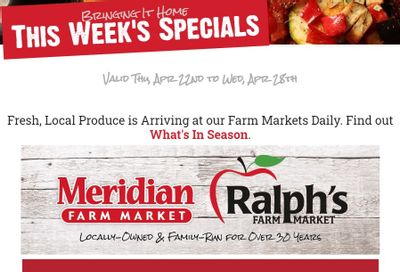 Meridian Farm Market Flyer April 22 to 28