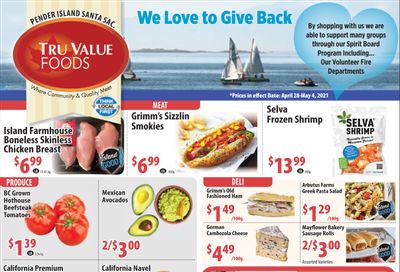 Tru Value Foods Flyer April 28 to May 4