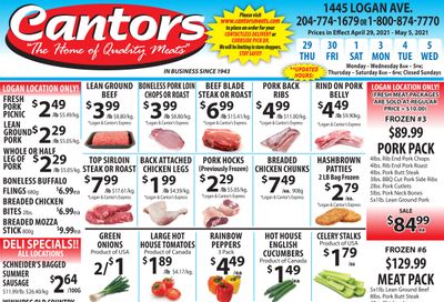 Cantor's Meats Flyer April 29 to May 5