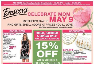Boscov's Weekly Ad Flyer April 30 to May 4