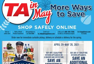 TA Appliances & Barbecues Flyer April 29 to May 26