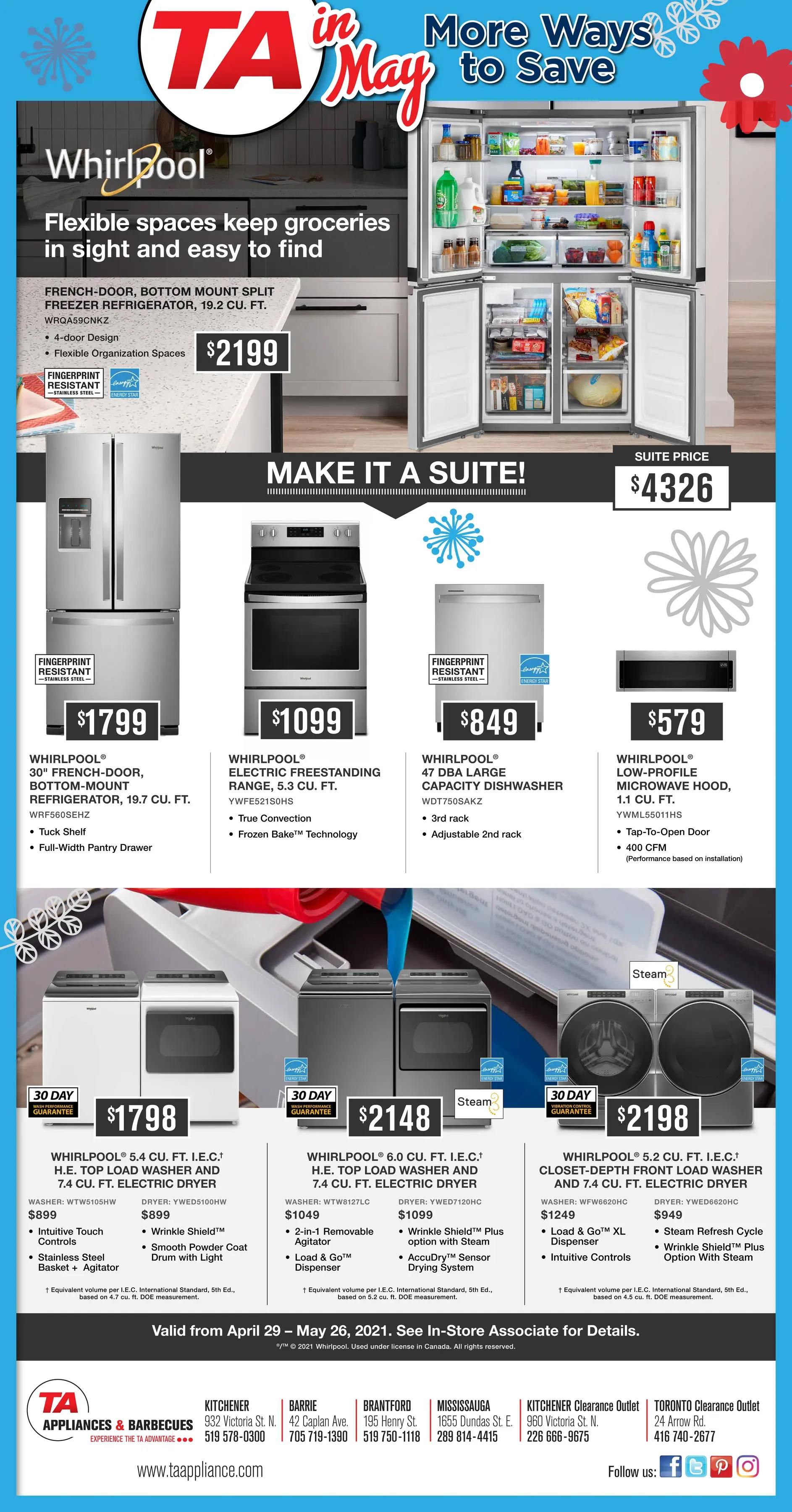 TA Appliances & Barbecues Flyer April 29 to May 26