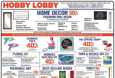 Hobby Lobby Weekly Ad Flyer May 2 to May 8