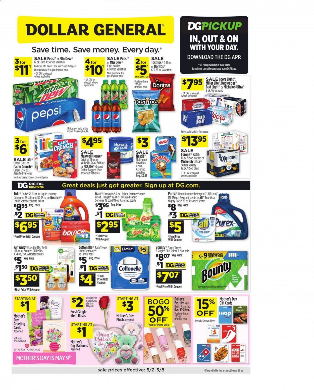 Dollar General (TN) Weekly Ad Flyer May 2 to May 8