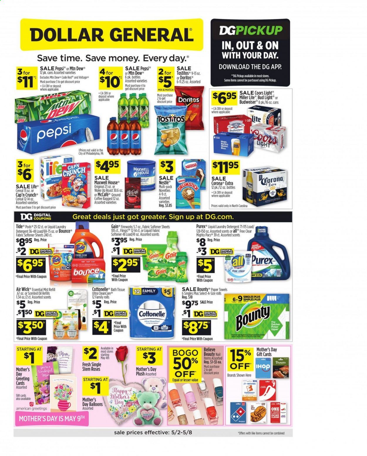 Dollar General (NC) Weekly Ad Flyer May 2 to May 8
