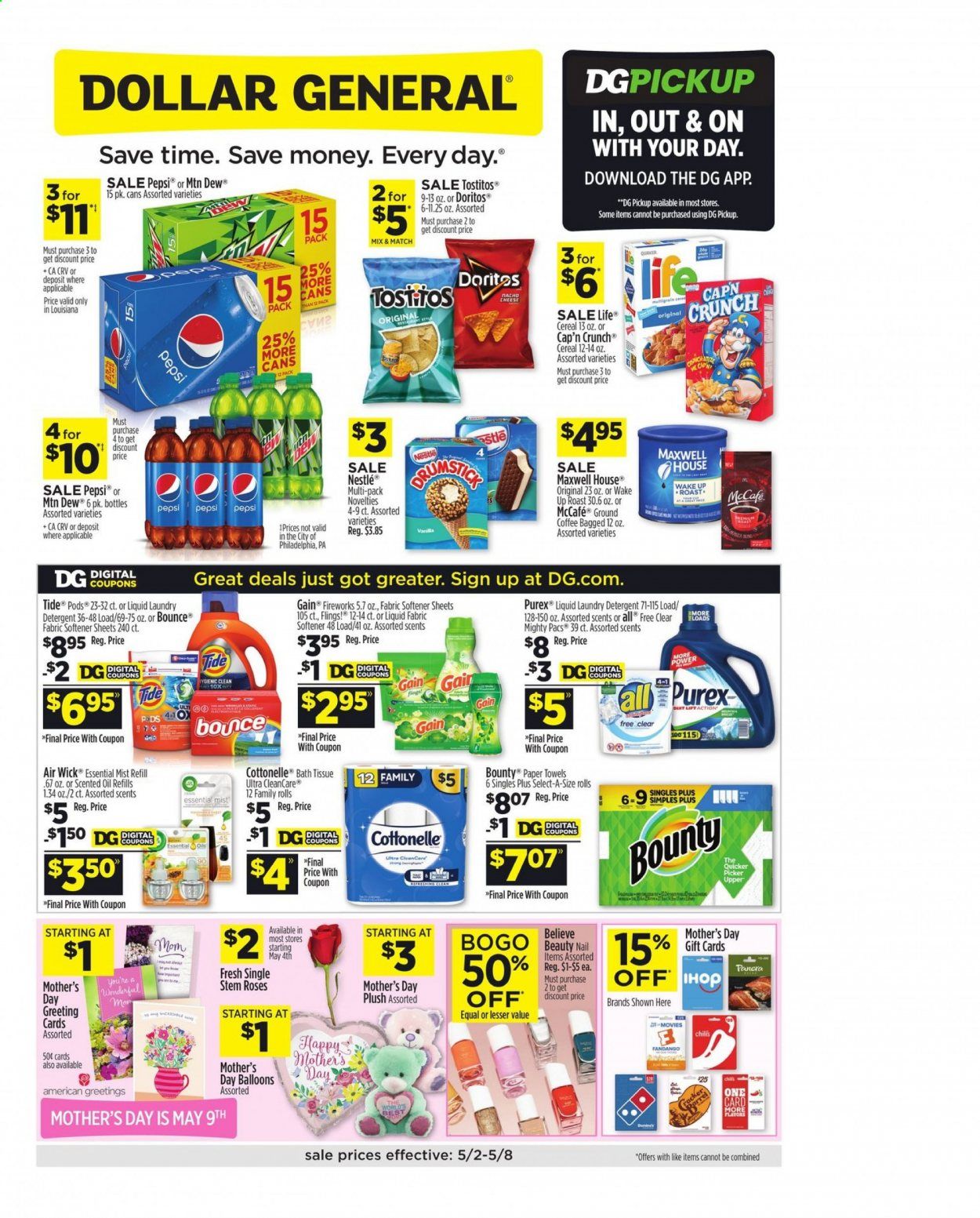 Dollar General (LA, TX) Weekly Ad Flyer May 2 to May 8