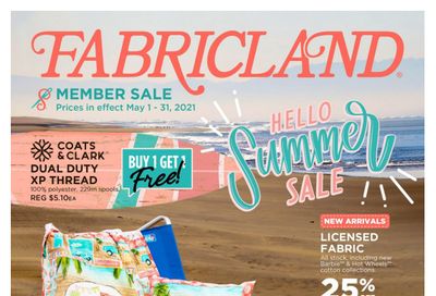 Fabricland (West) Flyer May 1 to 31