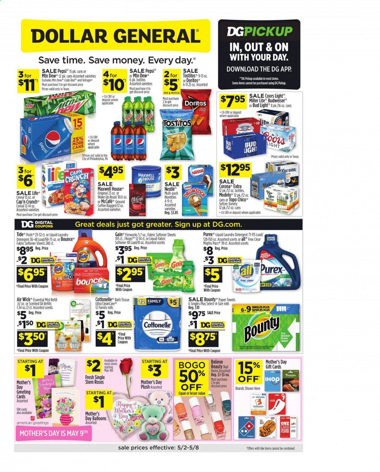 Dollar General (TX) Weekly Ad Flyer May 2 to May 8