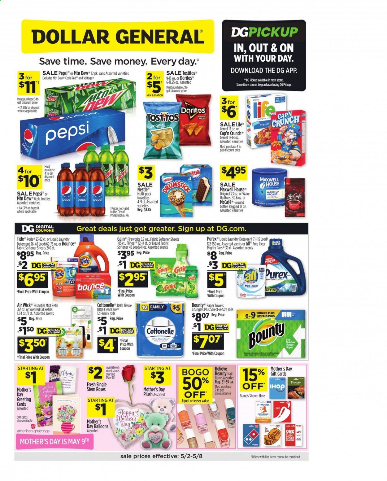 Dollar General (GA, IN, MI, MO, NJ, WI) Weekly Ad Flyer May 2 to May 8