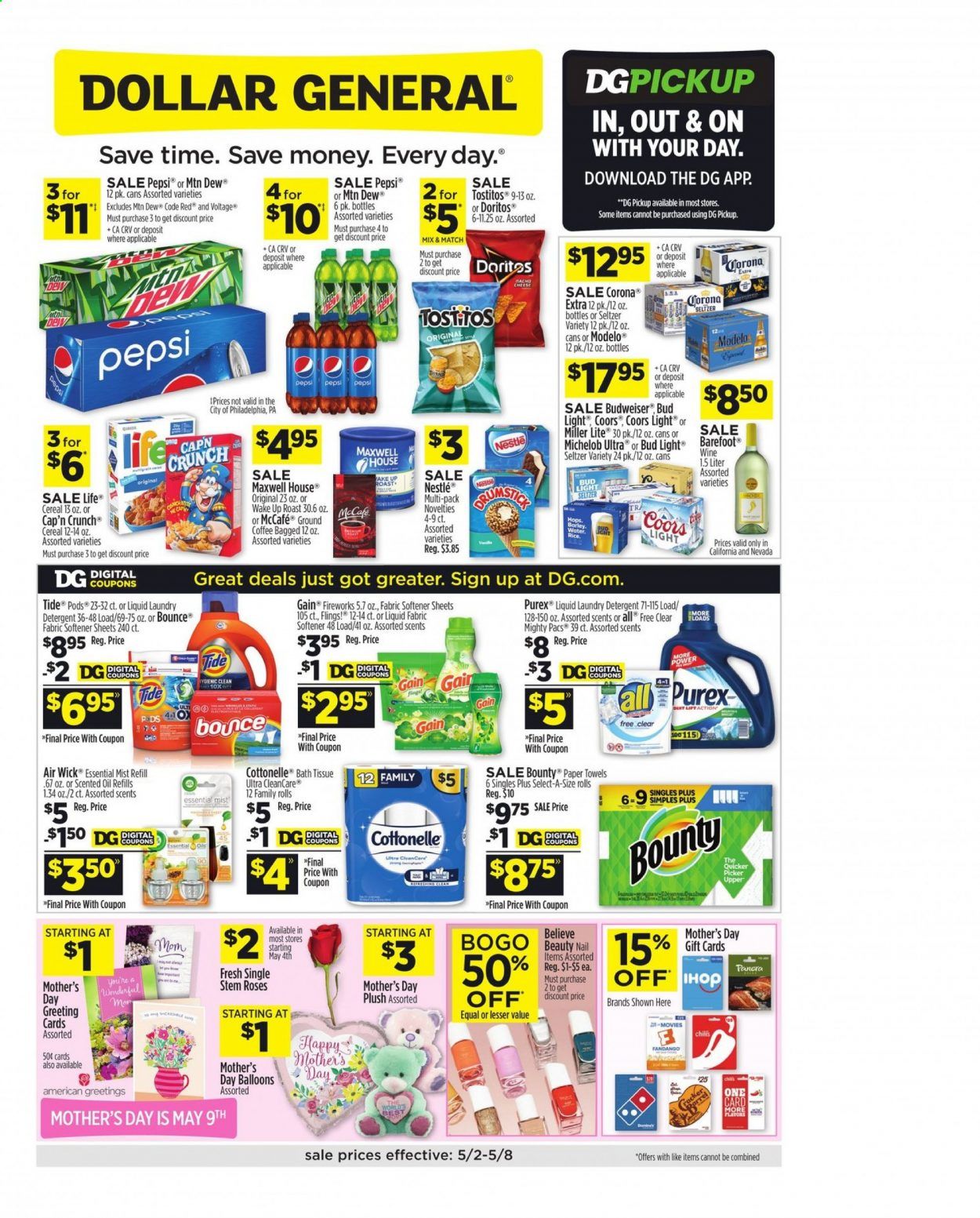 Dollar General (CA) Weekly Ad Flyer May 2 to May 8