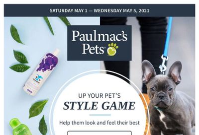 Paulmac's Pets Flyer May 1 to 5