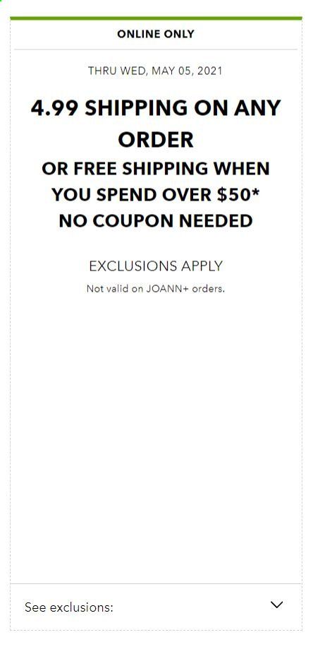 JOANN Weekly Ad Flyer May 3 to May 5