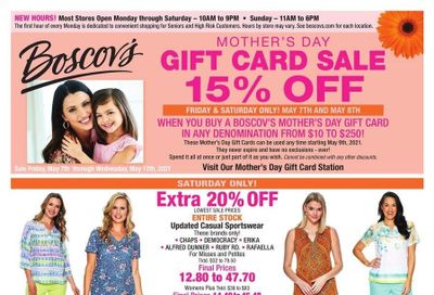 Boscov's (CT, DE, MD, NJ, NY, PA) Weekly Ad Flyer May 7 to May 12