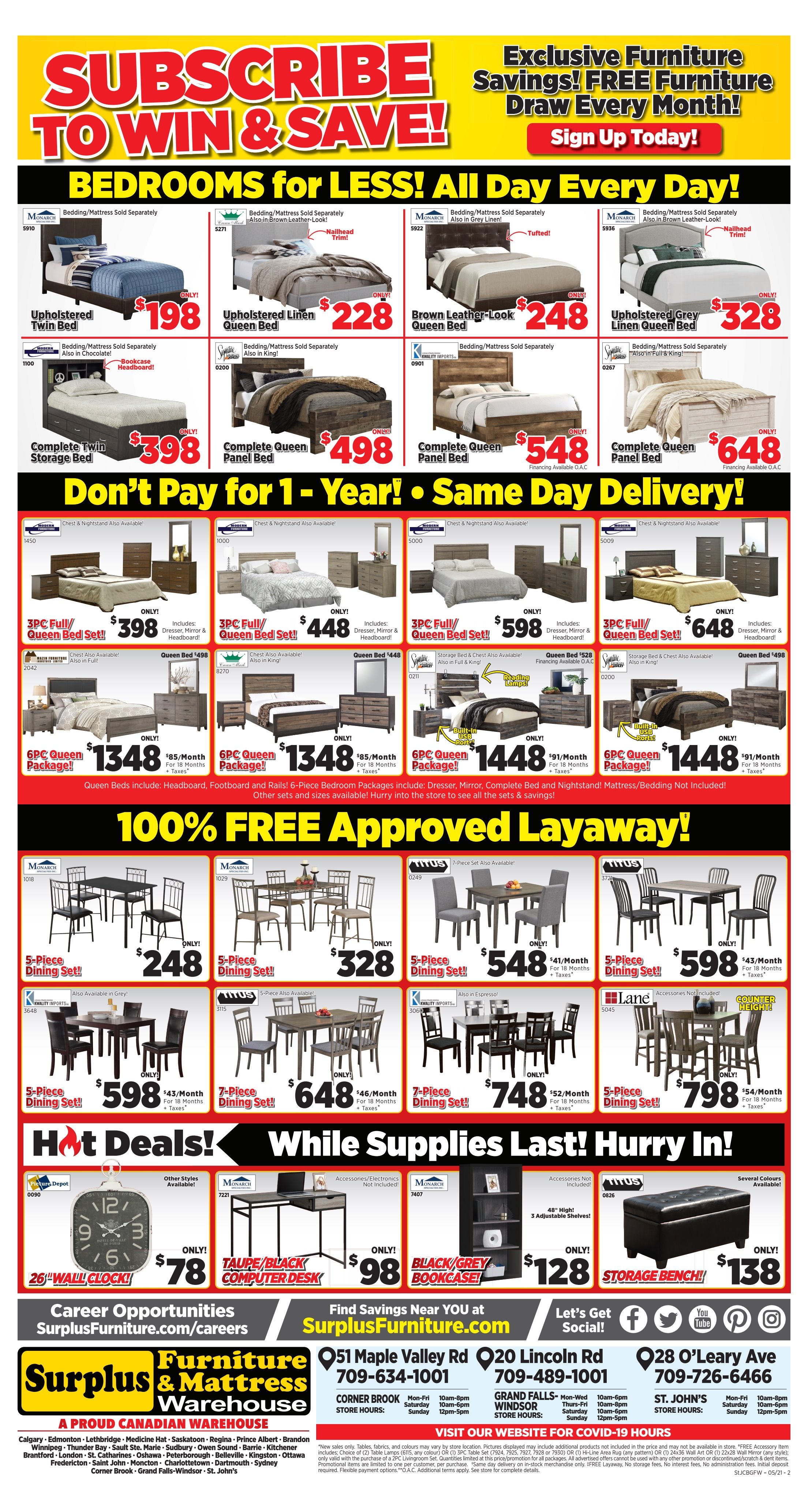 Surplus Furniture & Mattress Warehouse (Grand Falls Windsor) Flyer M