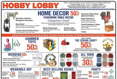 Hobby Lobby Weekly Ad Flyer May 9 to May 15