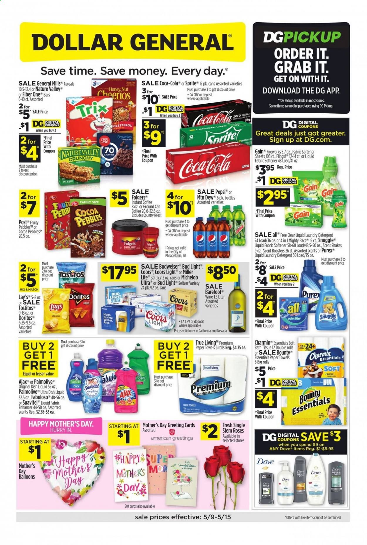 Dollar General (CA, NV) Weekly Ad Flyer May 9 to May 15