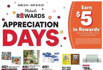 Michaels Weekly Ad Flyer May 9 to May 15