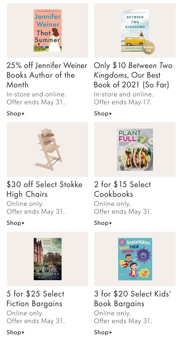 Chapters Indigo Online Deals of the Week May 10 to 16