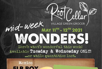 The Root Cellar Mid-Week Flyer May 11 and 12